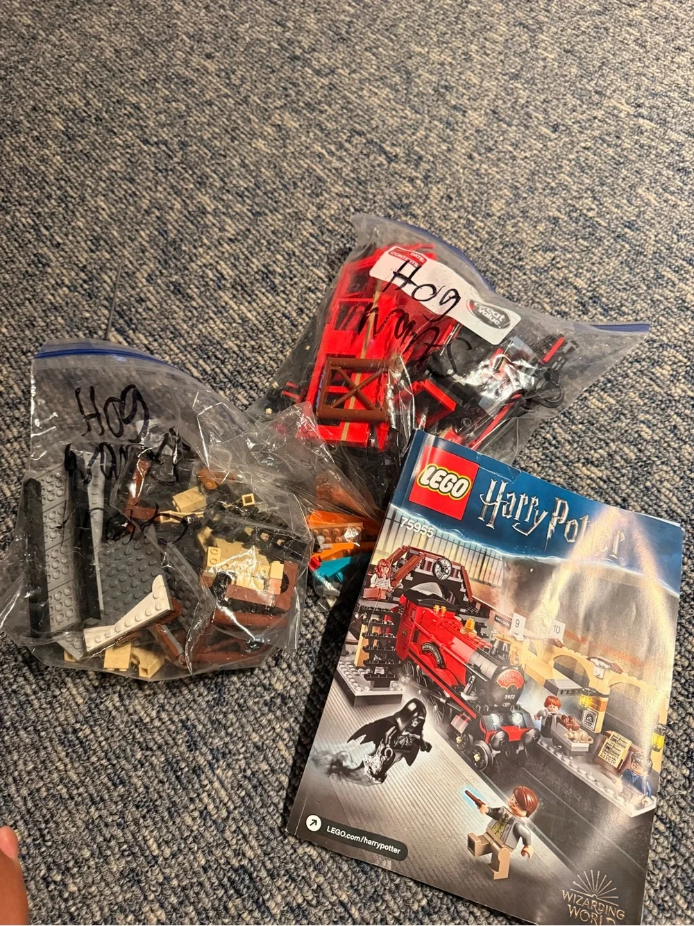 Lego Harry Potter Red Train Parts with Black and Brown Accessories